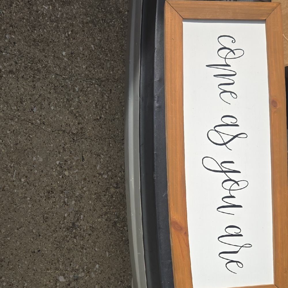 Rustic Wooden 'Come As You Are' Wall Sign